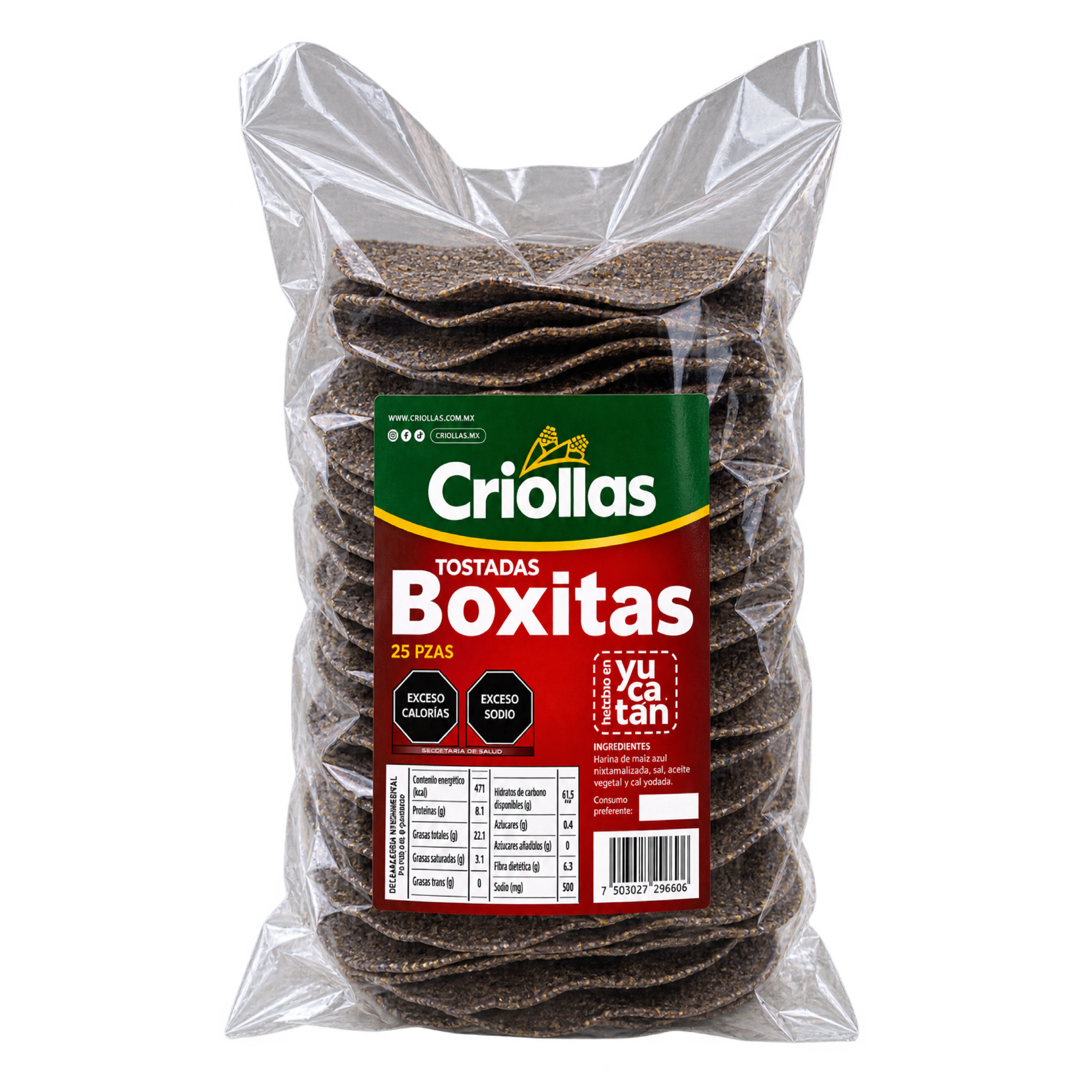 Tostadas Boxitas 25 piezas